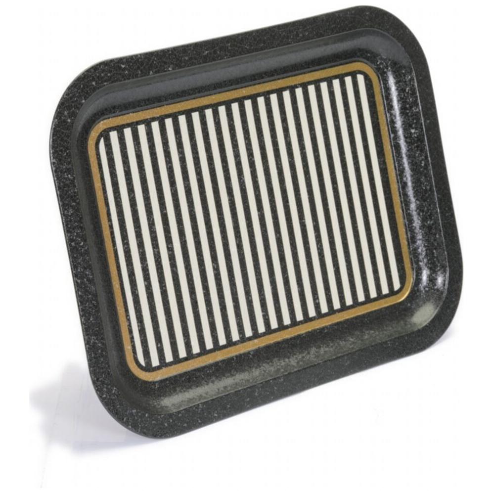 233x307 mm Metal Rectangular Tray Black and White Line Sweet Home