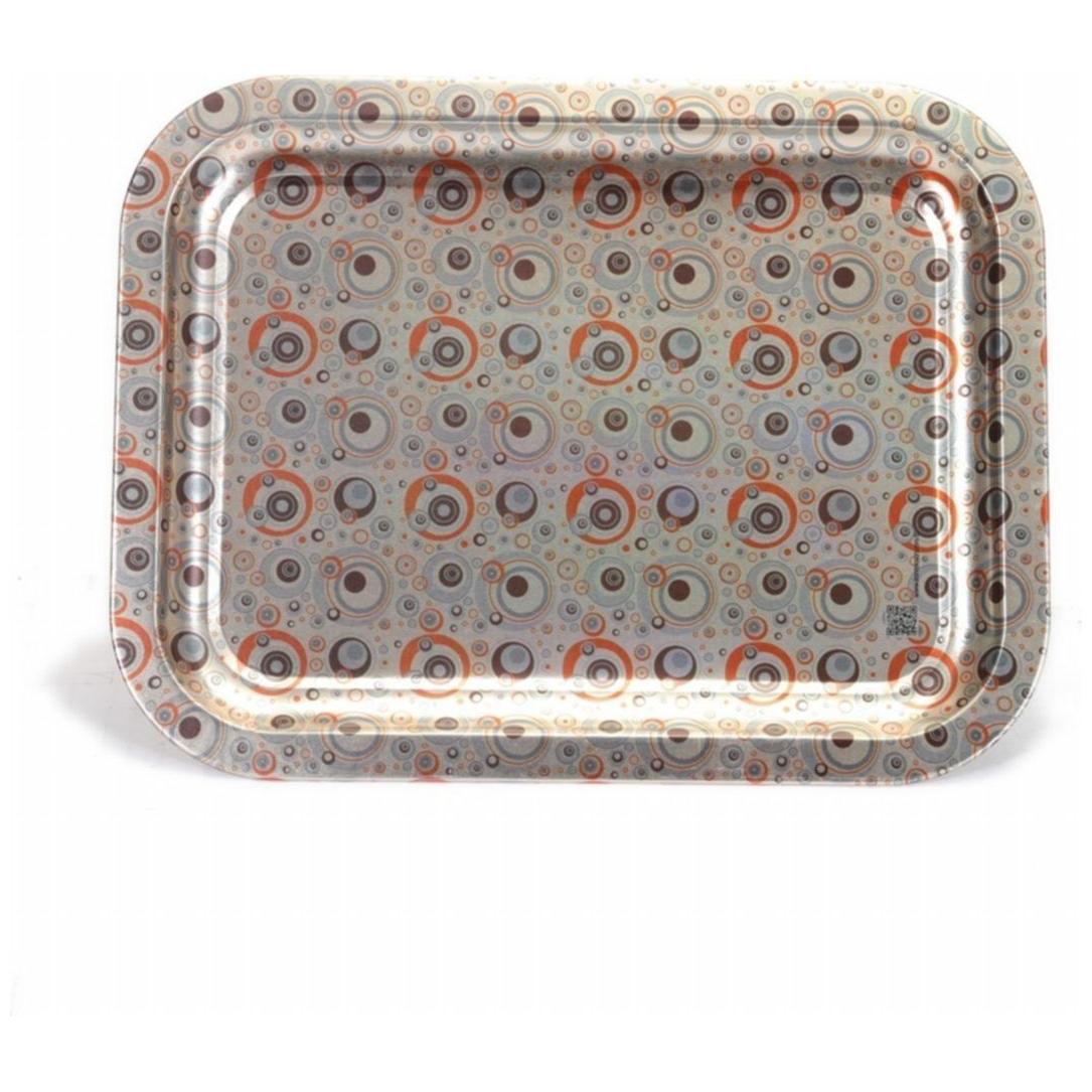 233x307 mm Metal Rectangular Tray Evil Eye Pattern