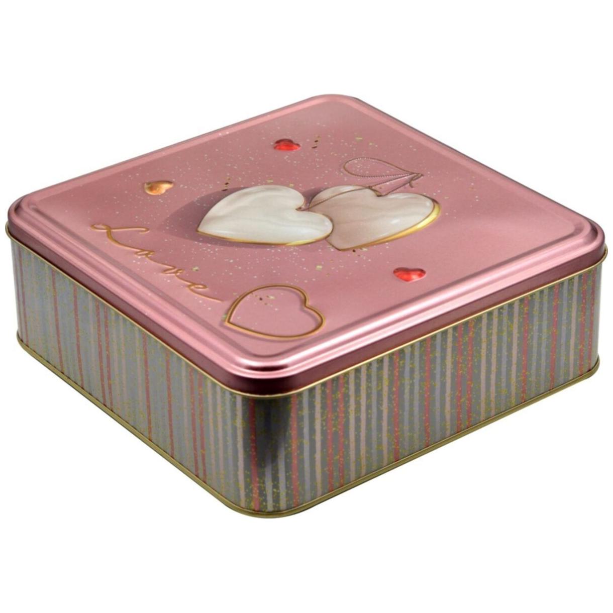 215x215x70 mm Square Storage Box 3L Love Pink Dekor