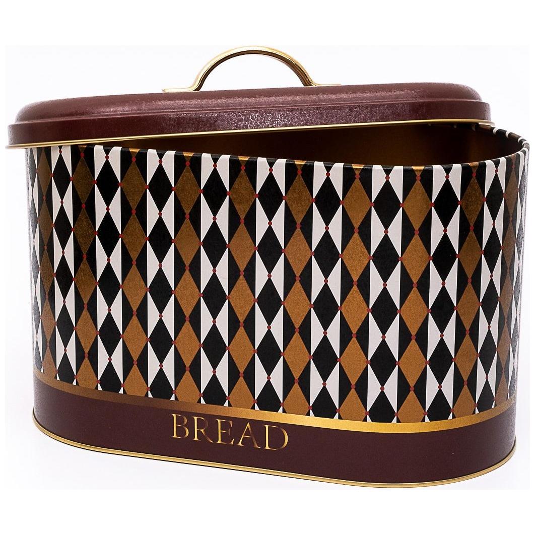 178 x 338 x 200 mm Metal Bread Box Metal Handle 9.8L Vintage Circus Elegance
