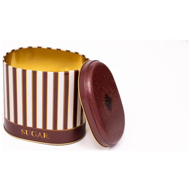 Oval Metal Tin – 140 x 120 x 130 mm (1.4L) Vintage Circus Elegance