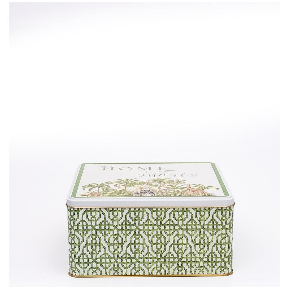 235x235x110 mm Square Storage Box 5.8L Slip Lid Tropical Jungle – A Lush Paradise of Nature & Wildlife