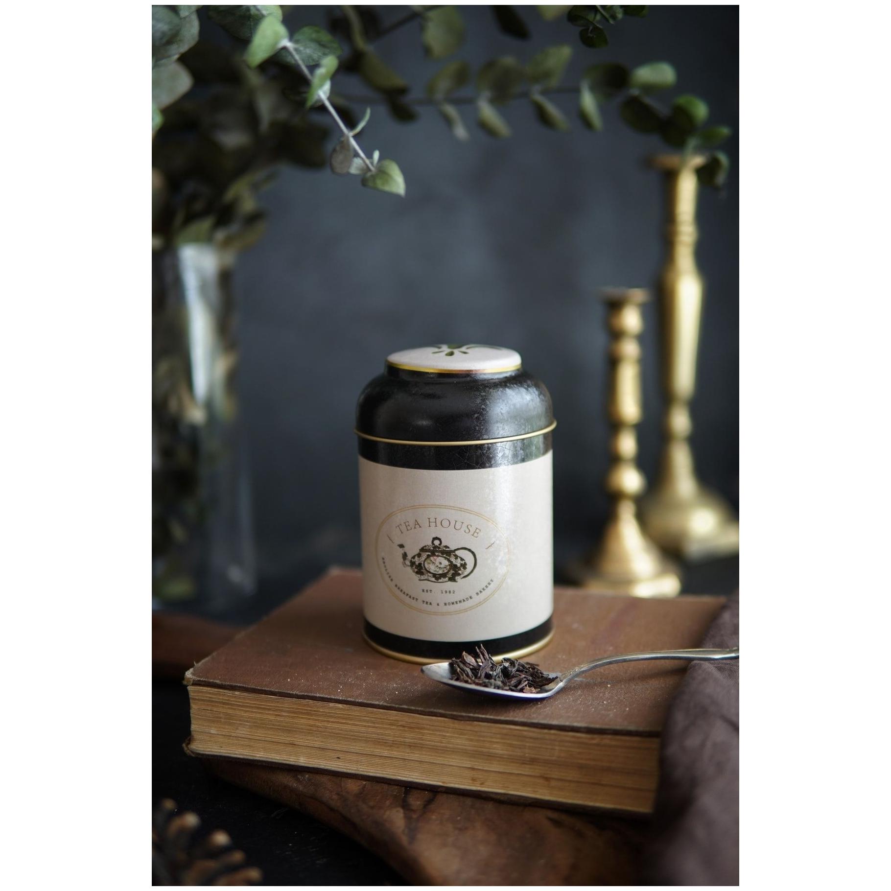 Ø90 x 110 mm Round Metal Tin – 0.6L with Dome Lid Vintage Café-Inspired Linen Texture Design