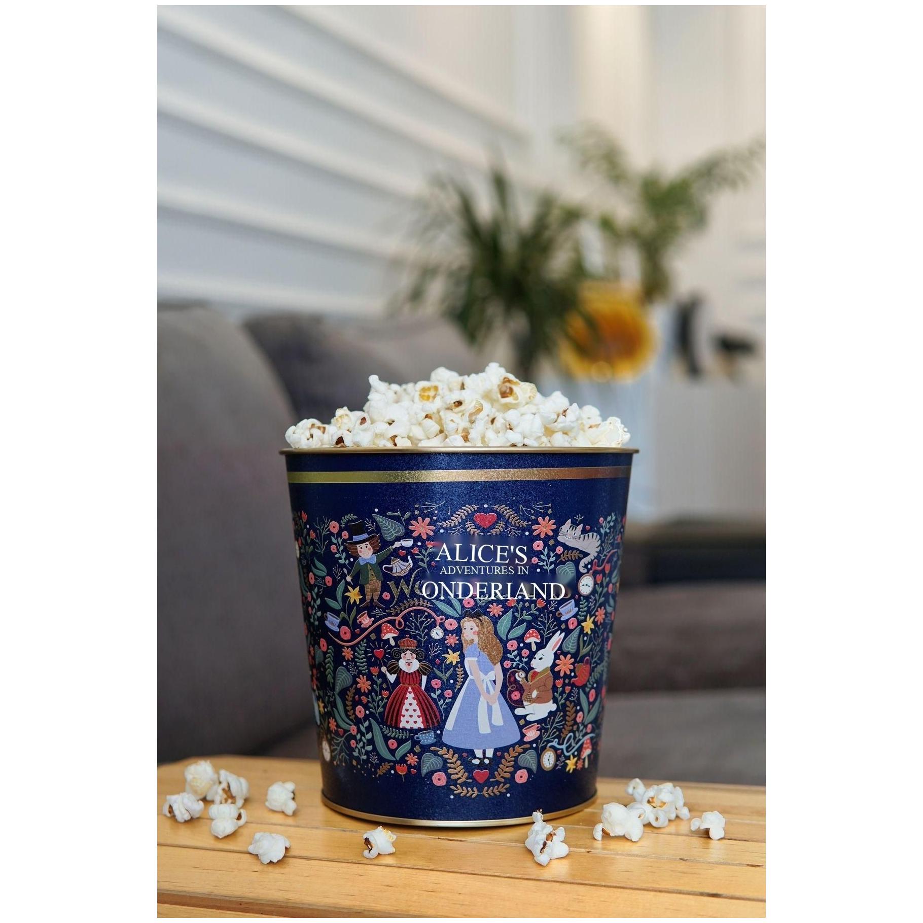 Ø175x170 mm  Metal Popcorn Bucket 2.6L Alice in Wonderland
