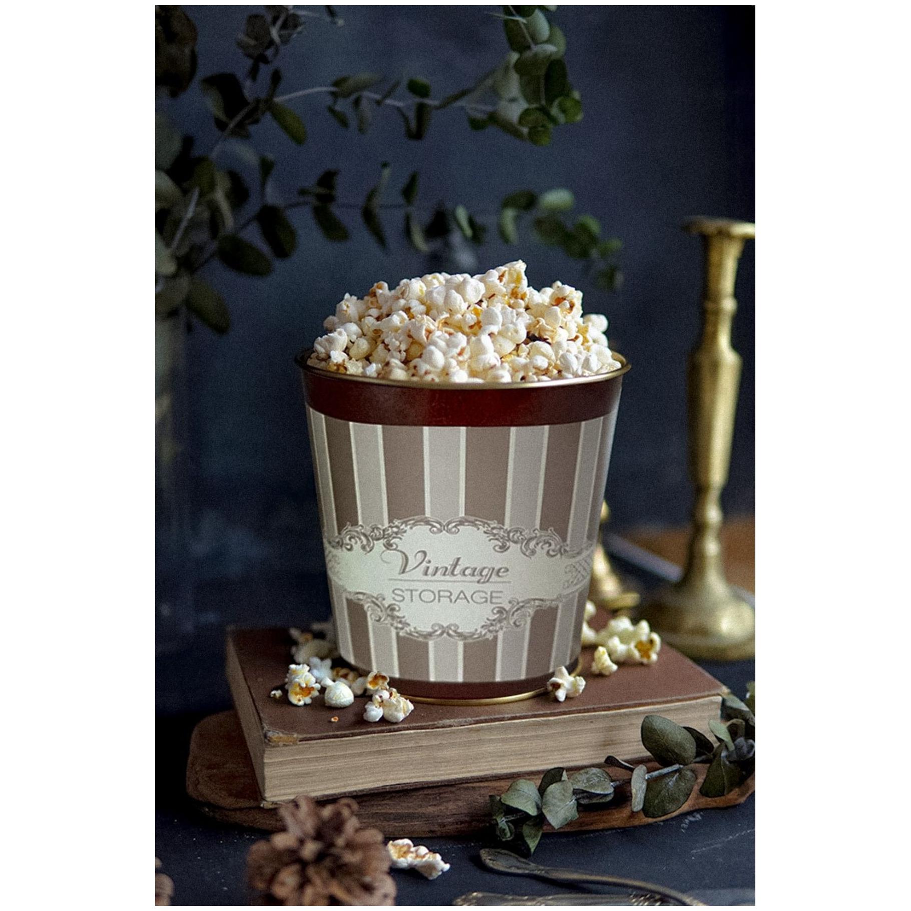 Ø175x170 mm Metal Popcorn Bucket 2.6L Elegance