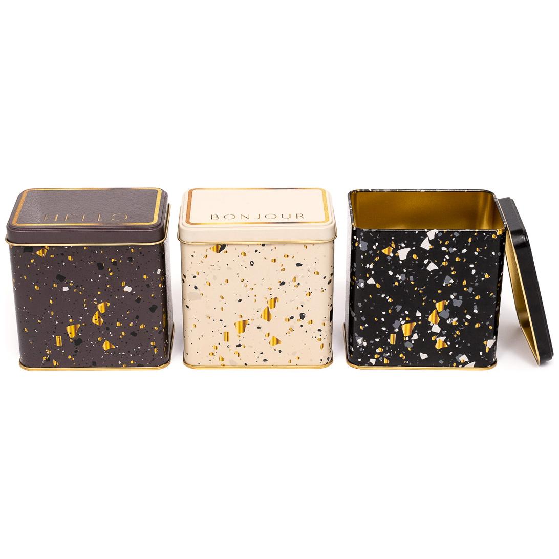 Rectangular Metal Storage Set – 80x 120 mm ( Set of 3 ) Terrazo Terrazo Design