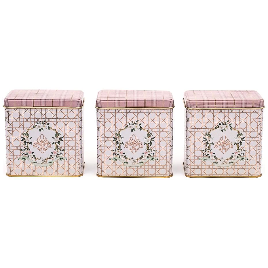 Rectangular Metal Storage Set – 80x 120 mm ( Set of 3 ) Rosy Rosy Design