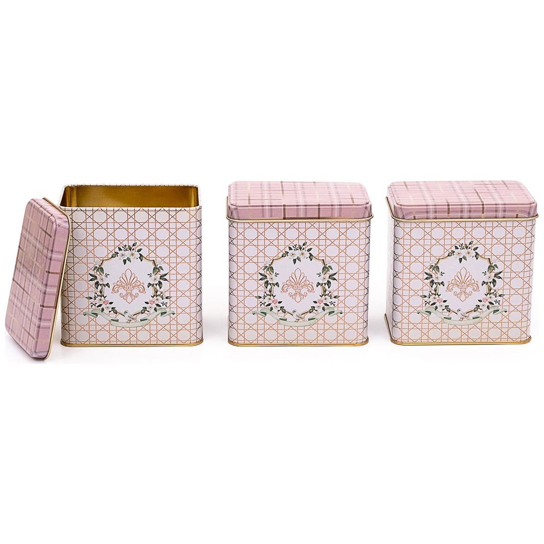 Rectangular Metal Storage Set – 80x 120 mm ( Set of 3 ) Rosy Rosy Design