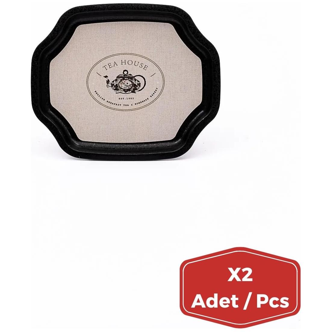 Curved wavy edge Tray  238x358   2 Pcs set Vintage Café-Inspired Linen Texture Design
 Azura Design