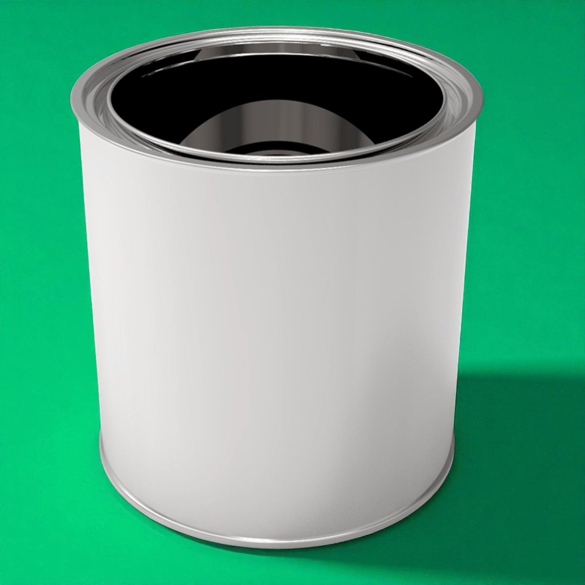Cylinder Tin Can 4 lt White Paint Metal Container dia 161 x H185 mm 4 lt  
