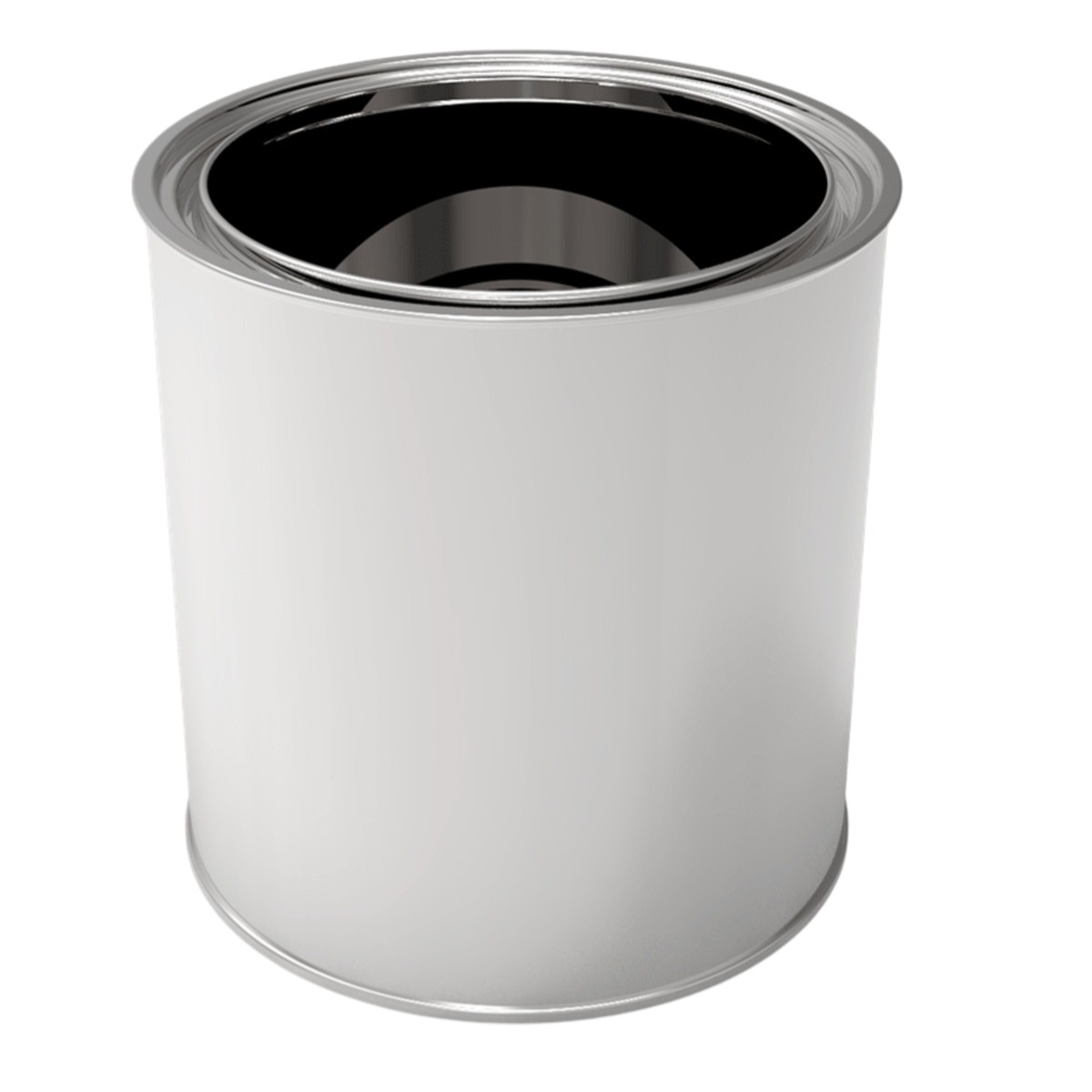 Cylinder Tin Can 4 lt White Paint Metal Container dia 161 x H185 mm 4 lt  