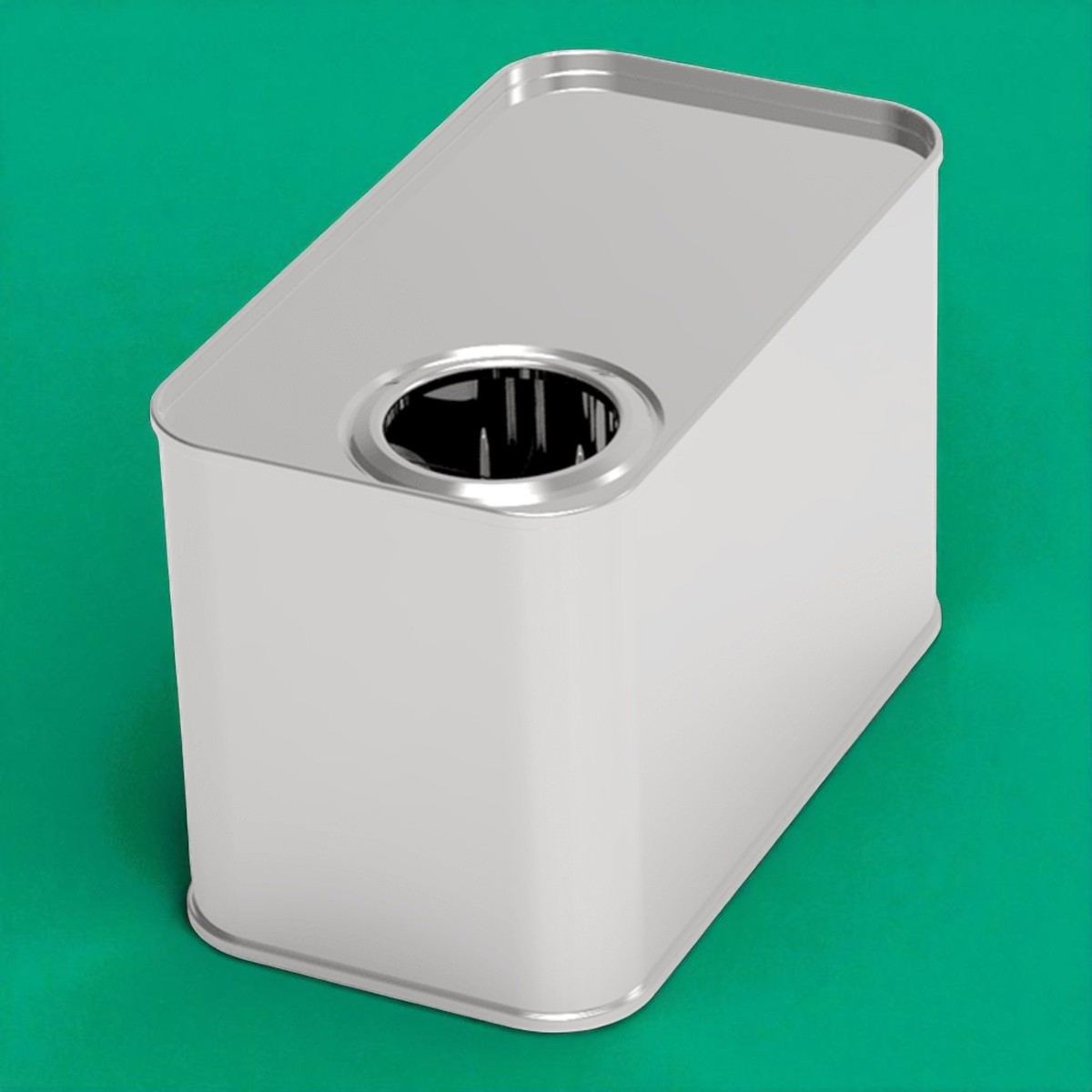 Rectangle Tin Can 1 lt Tahini Molasses Metal Container dia 85 x 158 mm x H94 mm 1 lt  