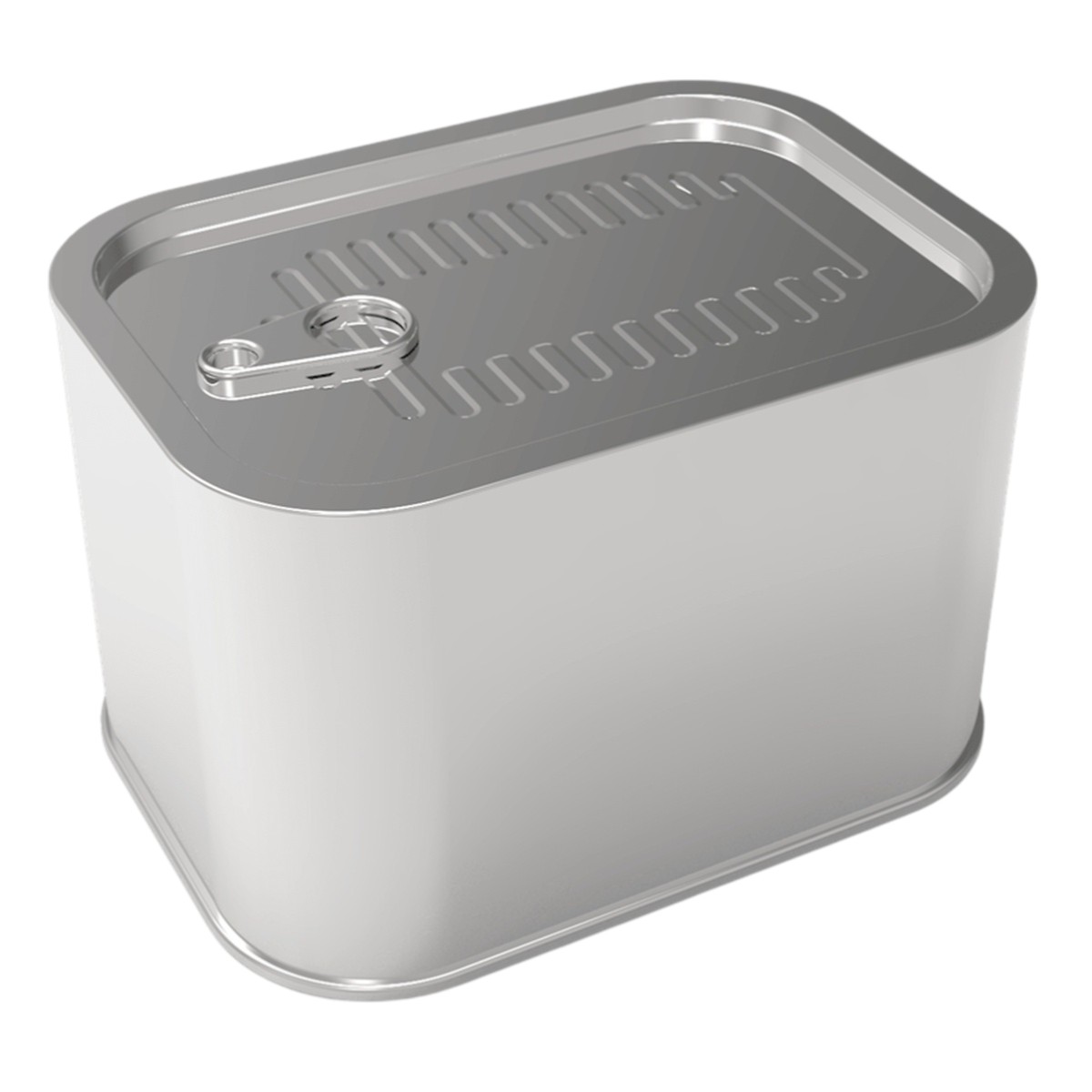 Rectangle Tin Can Olive Metal Container dia 76 x 105 mm x H79 mm Easy Open Lid 0.5 lt  