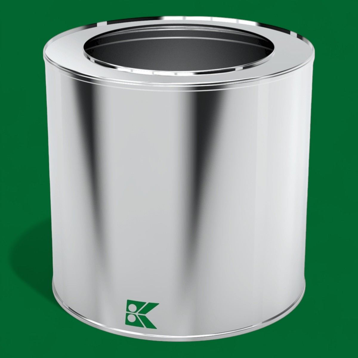 Cylinder Tin Can Olive Metal Container dia 157 x H147 mm 2.50 lt