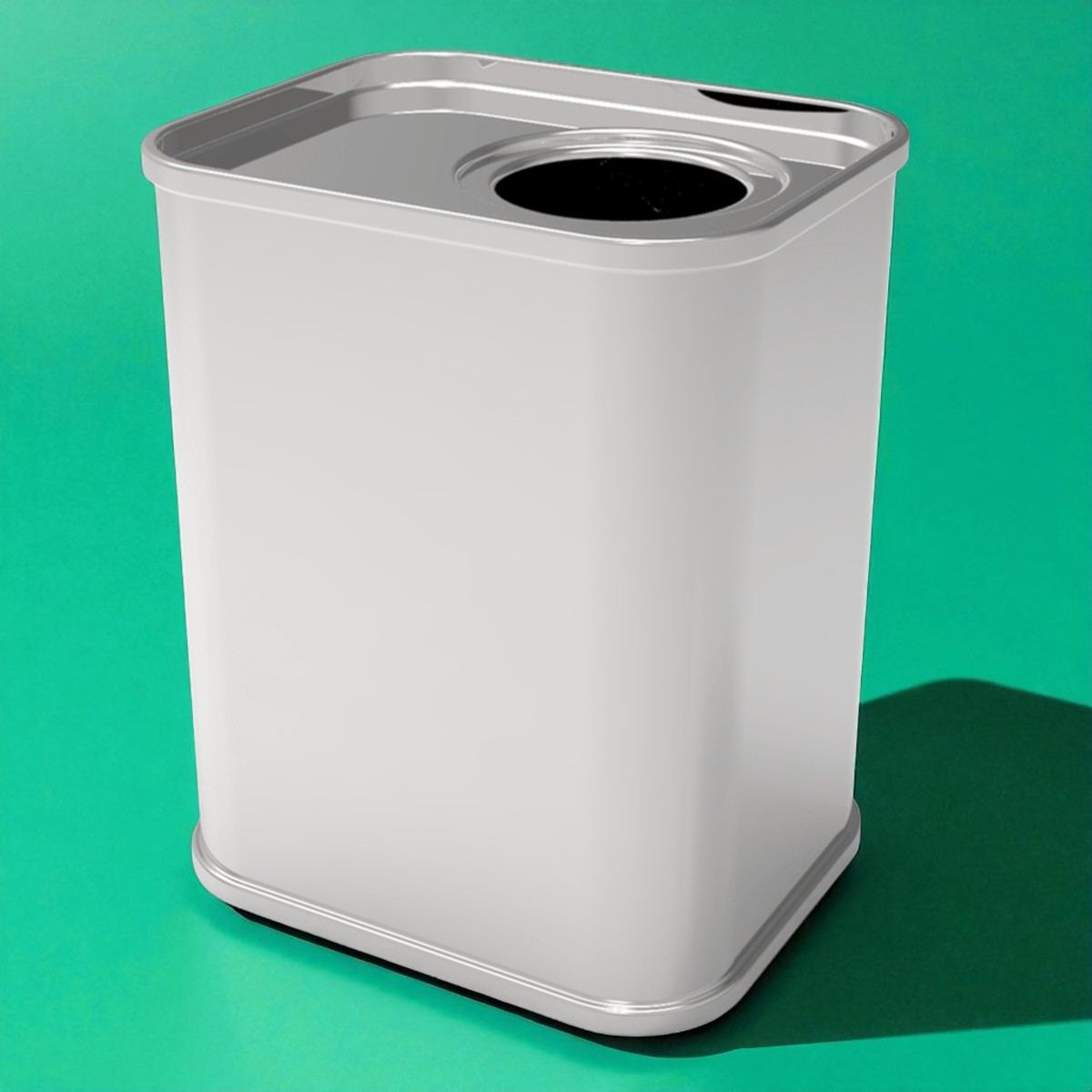 Rectangle Tin Can Olive Oil Metal Container dia 50 x 63 mm x H90 mm 0.3 lt  
