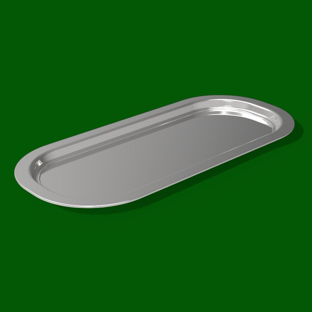 Rectangle Baton Promotion Metal Tray 160 x 350 x 12 mm 0.50 lt