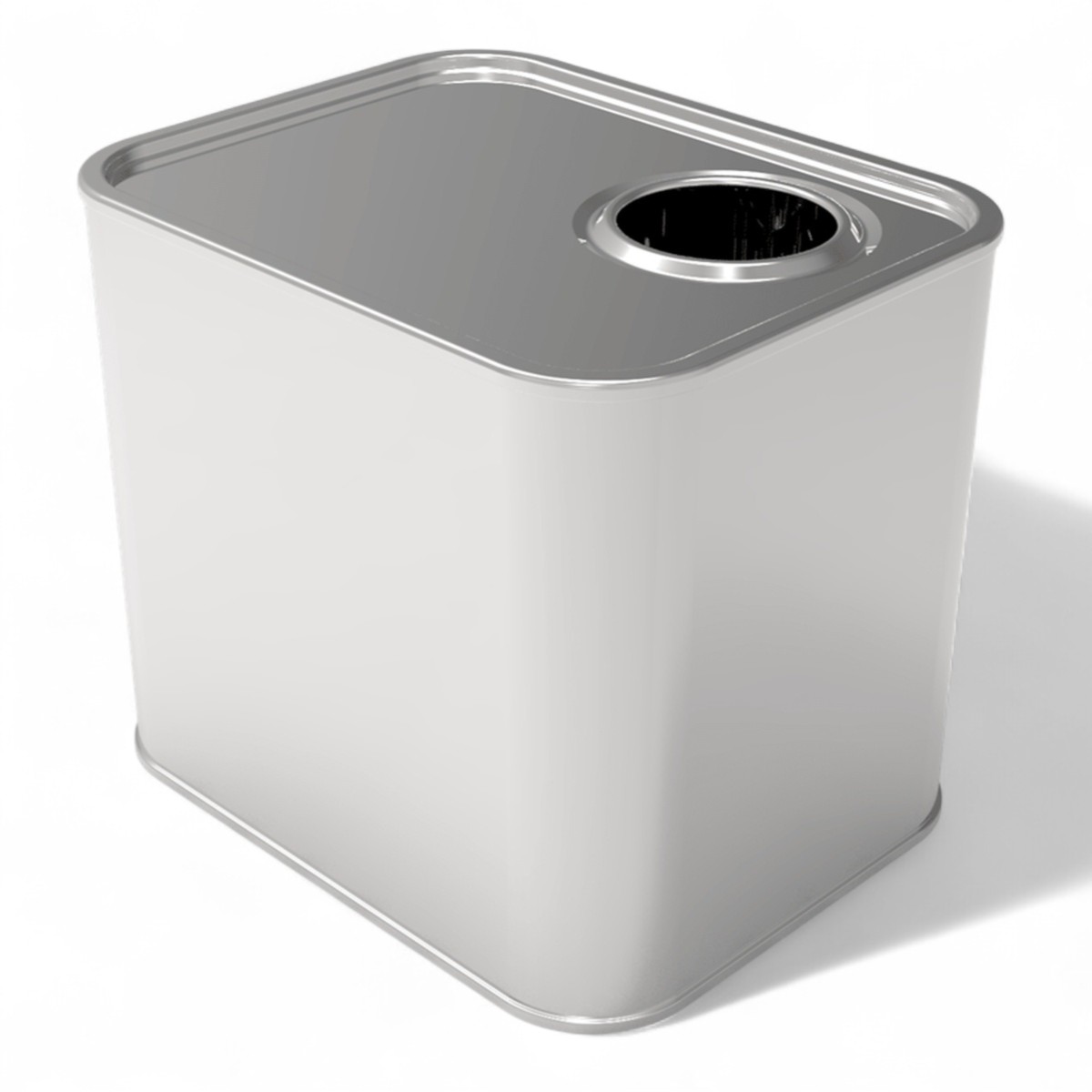 Rectangle Tin Can 2 lt Cream and vegetable Oil Tin Can dia 116 x 150 mm x H125 mm 2 lt  