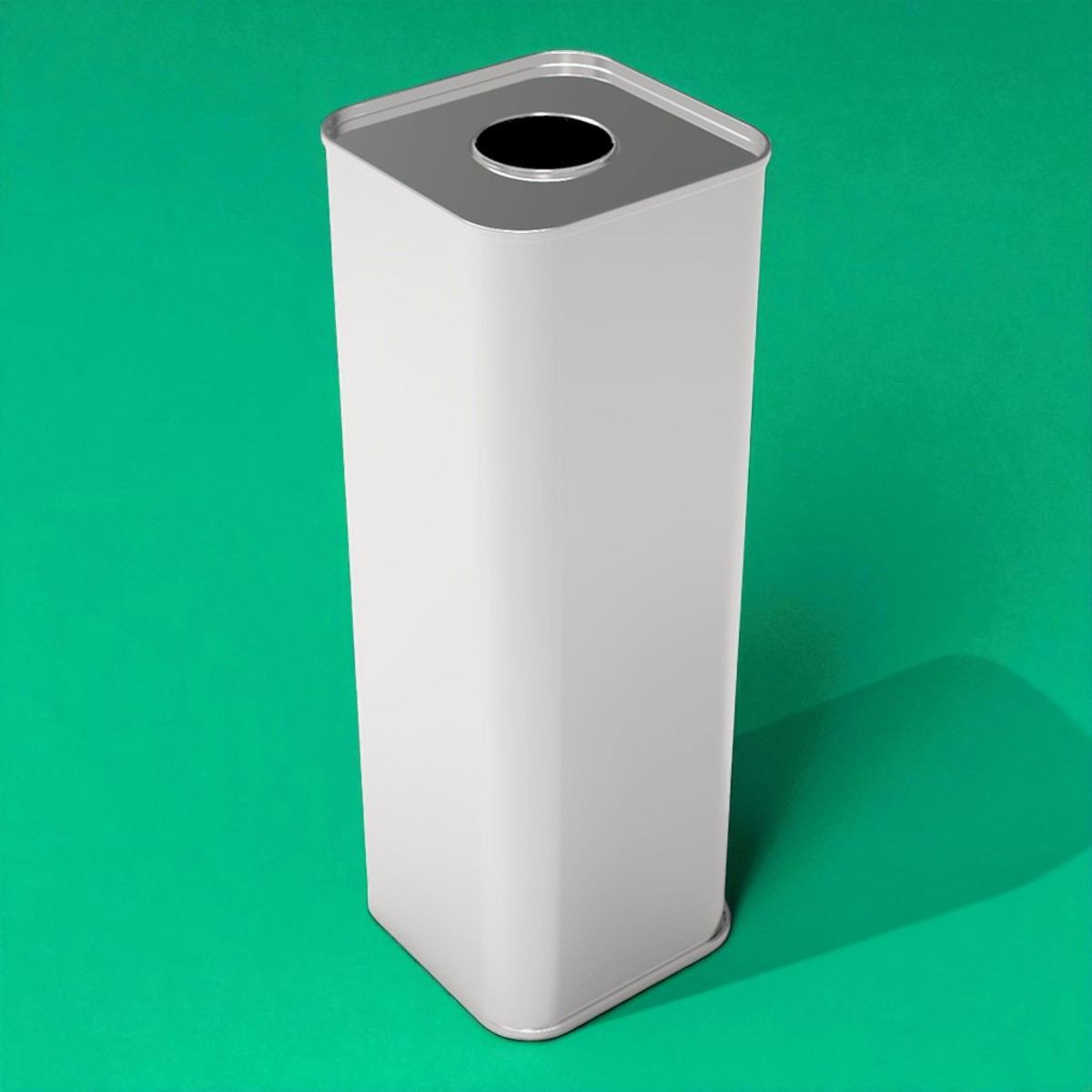 Square Tin Can Vegetable Oil Metal Container 87 x 87 x 255 mm 2 lt  