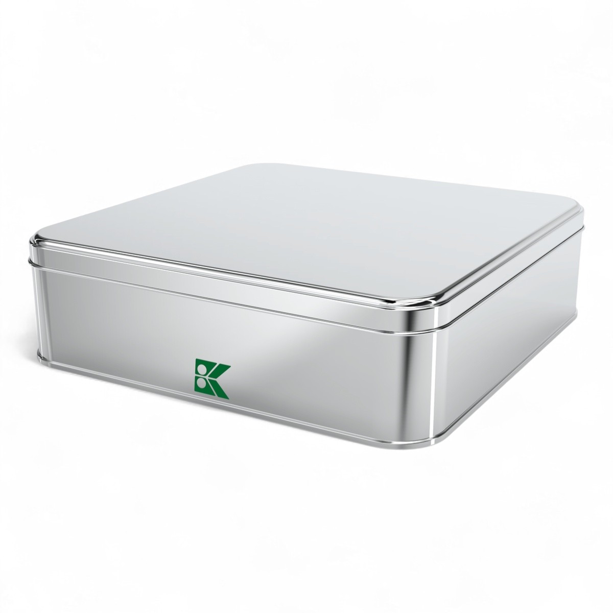 Square Tin Can 2.5 lt Halva Metal tin box 215 x 215 x 55 mm 2.50 lt  Slip Lid