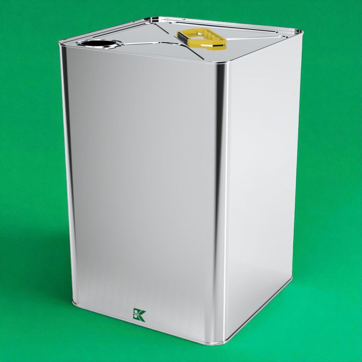 Square Tin Can 18 lt Thinner Metal Container 232 x 232 mm x H350 mm 18 lt  