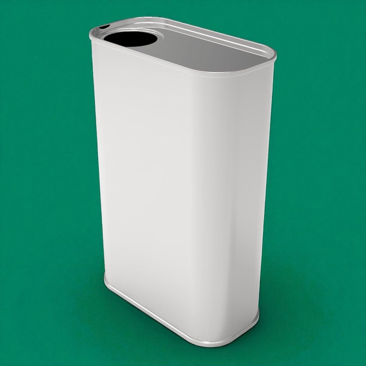 Rounded Rectangle Tin Can 1 Liter Vegetable Oil Can 58 x 115 mm x H185 mm 1 lt