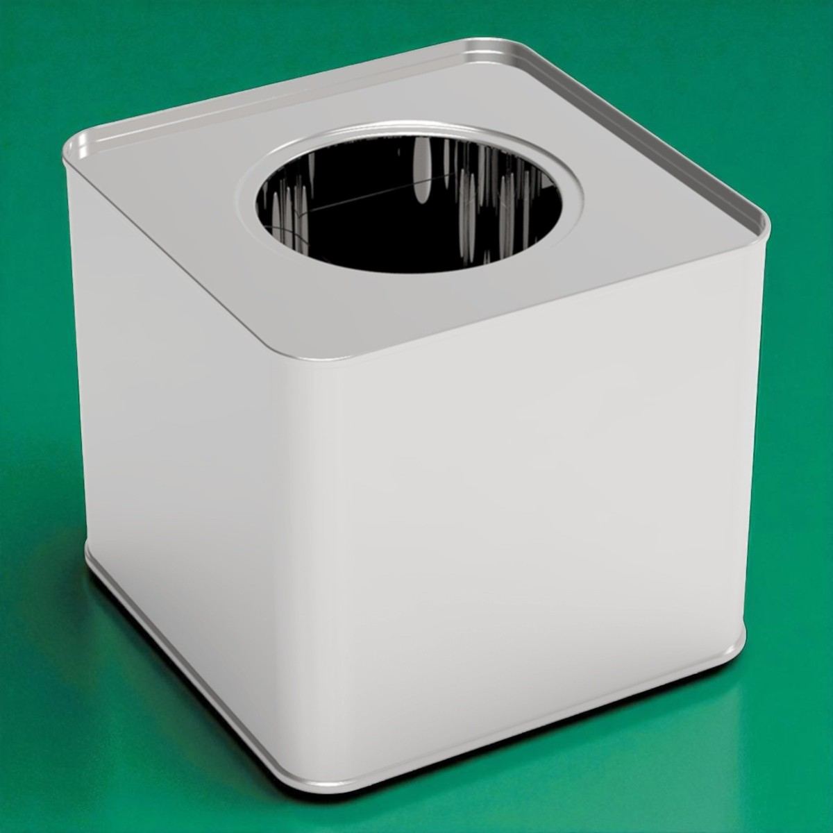 Square Tin Can 5 lt Yogurt Metal Container 158 x 158 x H130 mm 3 lt