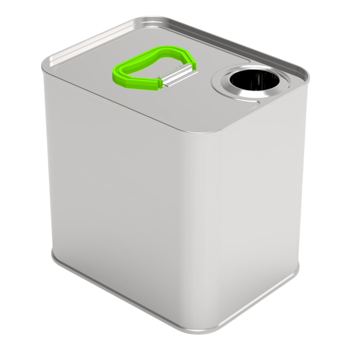 Rectangle Tin Can 2.5 lt Olive Oil Can dia 116 x 150 mm x H145 mm 2.50 lt  