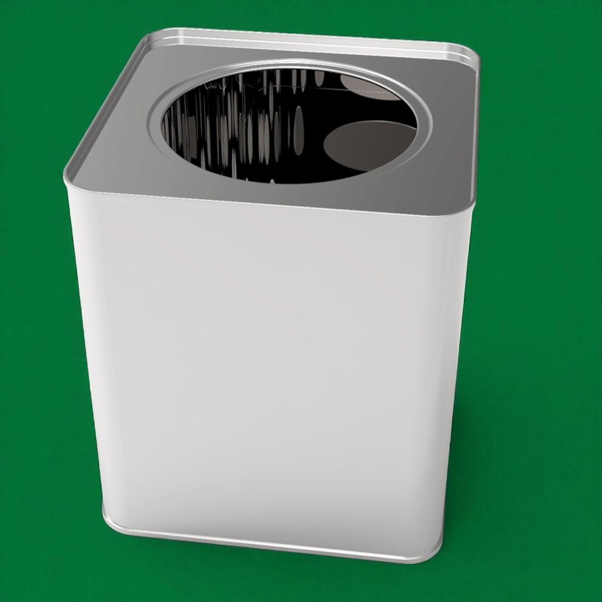 Square Tin Can 9 lt Meat Products Metal Container  198 x 198 x H245 mm 9 lt  