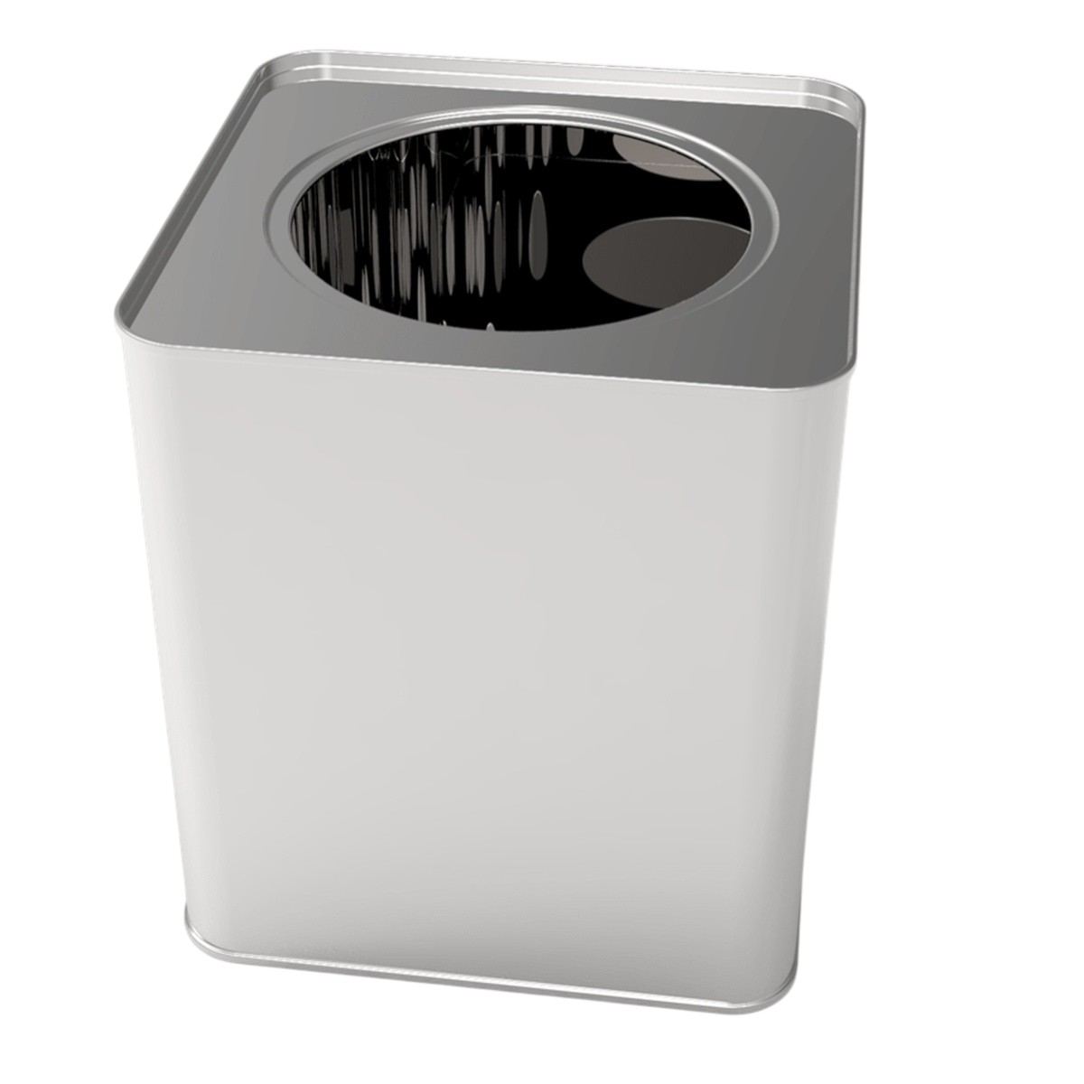 Square Tin Can 9 lt Meat Products Metal Container  198 x 198 x H245 mm 9 lt  