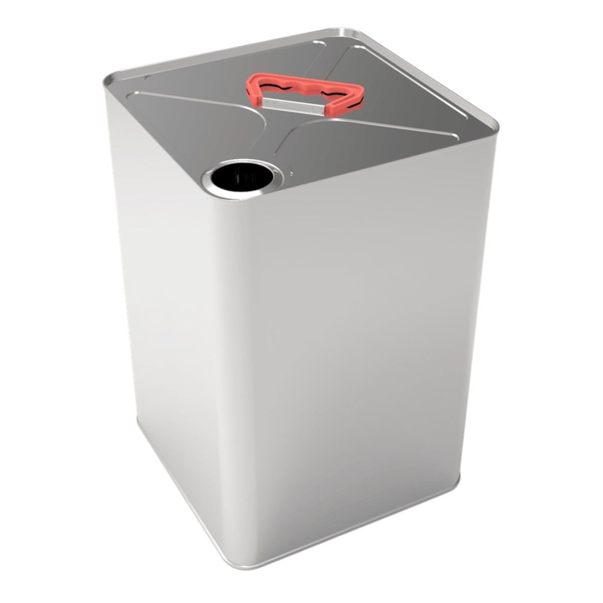 Square Tin Can Adhesive Metal Container 232 x 232 x 350 mm 18 lt  