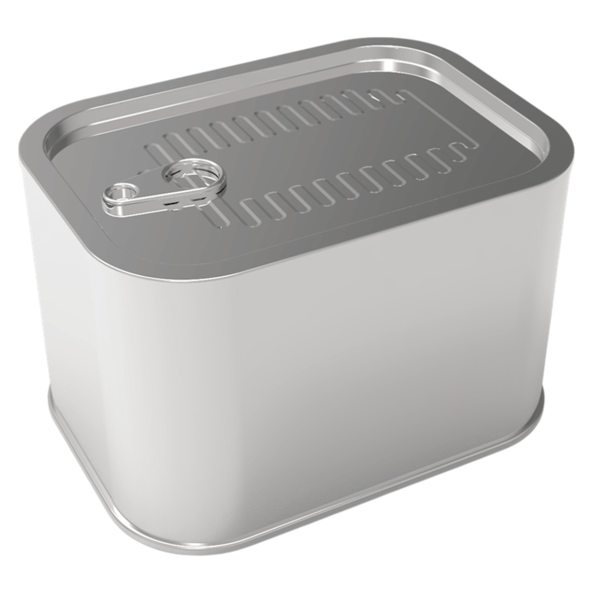 Rectangle Tin Can 1 lt Cheese Metal Container 85 x 158 mm x H84 mm 1 lt  Easy Open Lid