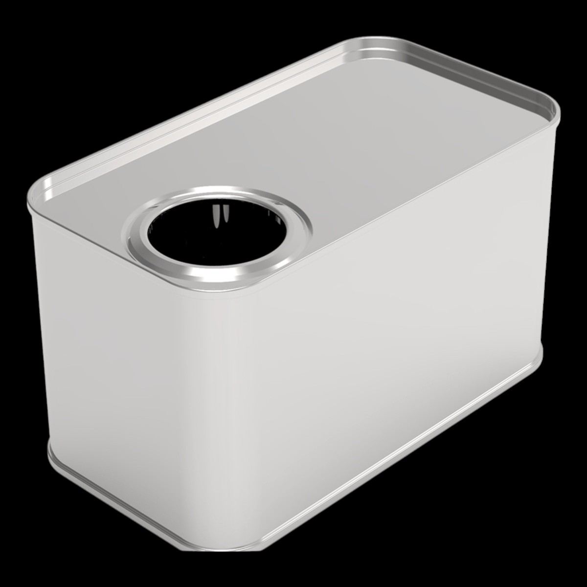 Rectangle Tin Can 2 lt Yogurt Metal Container 85 x 158 mm x H84 mm 1 lt  