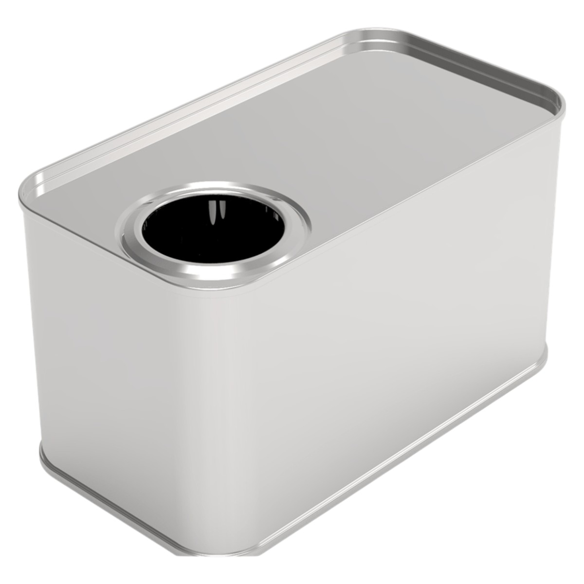 Rectangle Tin Can 2 lt Yogurt Metal Container 85 x 158 mm x H84 mm 1 lt  