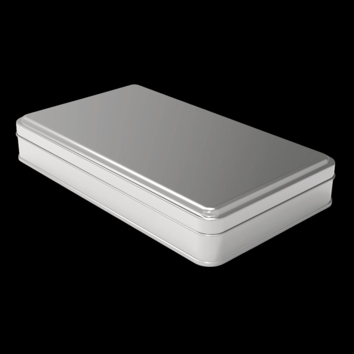 Rectangle Tin Can 1 lt Cookie Box 140 x 240 mm x H36 mm 1 lt  