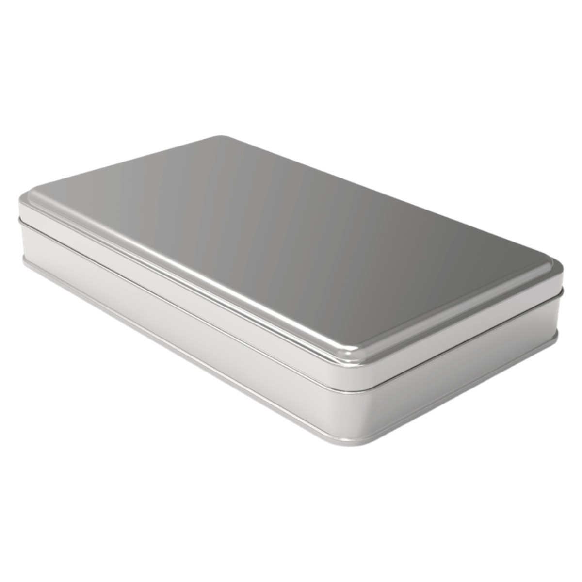 Rectangle Tin Can 1 lt Baklava Sweet Treats Box 140 x 240 x 36 mm 1 lt  Slip Lid