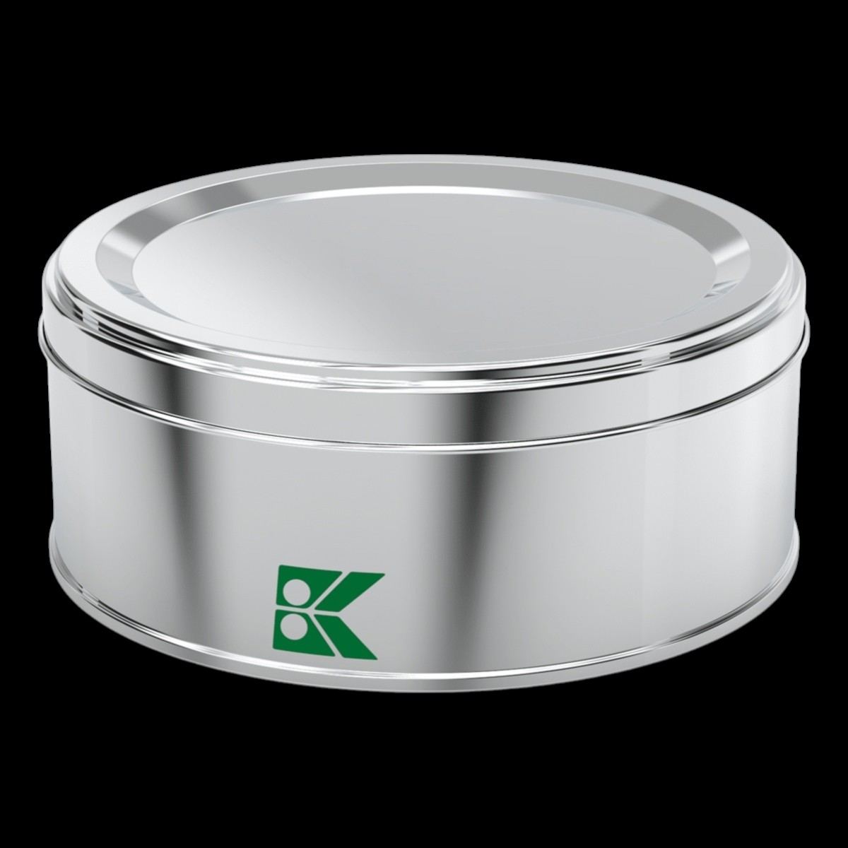 Round Tin Box Halva Metal Container dia 120 x H49 mm 0.5 lt  Slip Lid