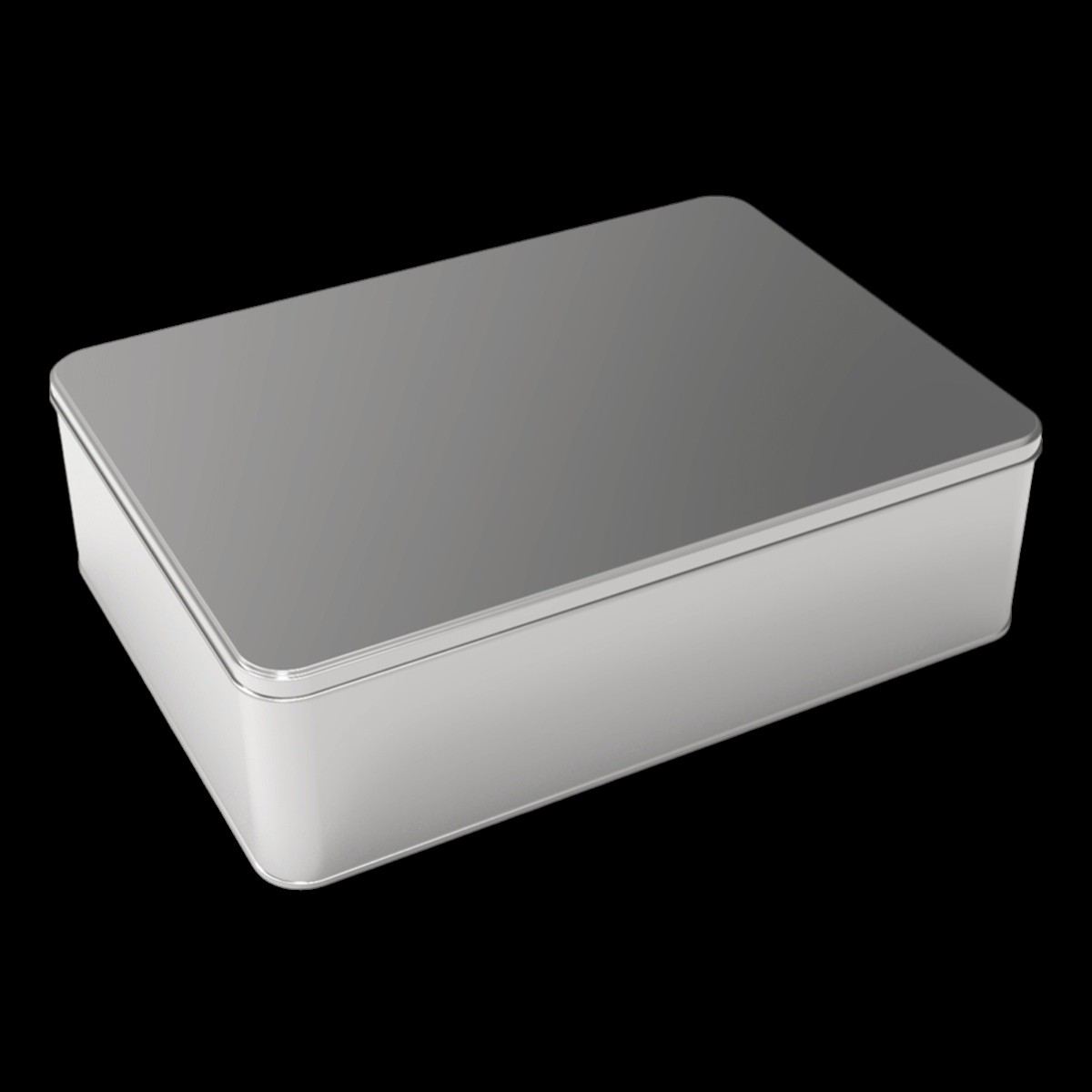 Rectangular Tin Can 1 lt Cookie Baklava Box 190 x 135 mm x H47 mm 1 lt Slip Lid