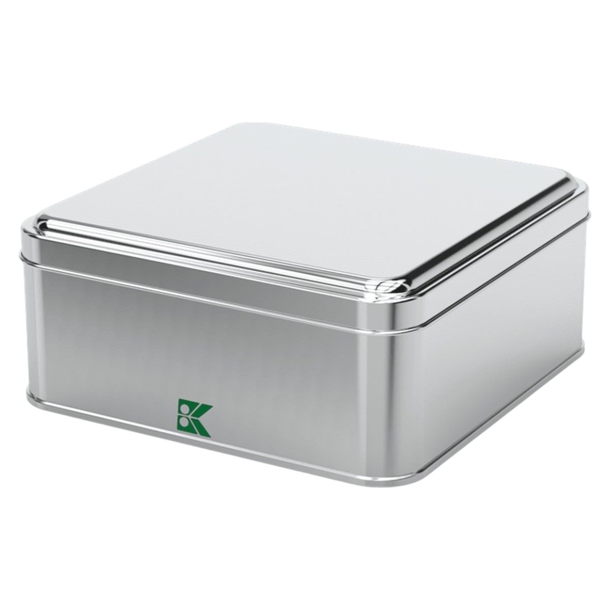 Square Tin Can 1 lt Baklava Sweet Treats Box 158x158x62 mm 1 lt  Slip Lid