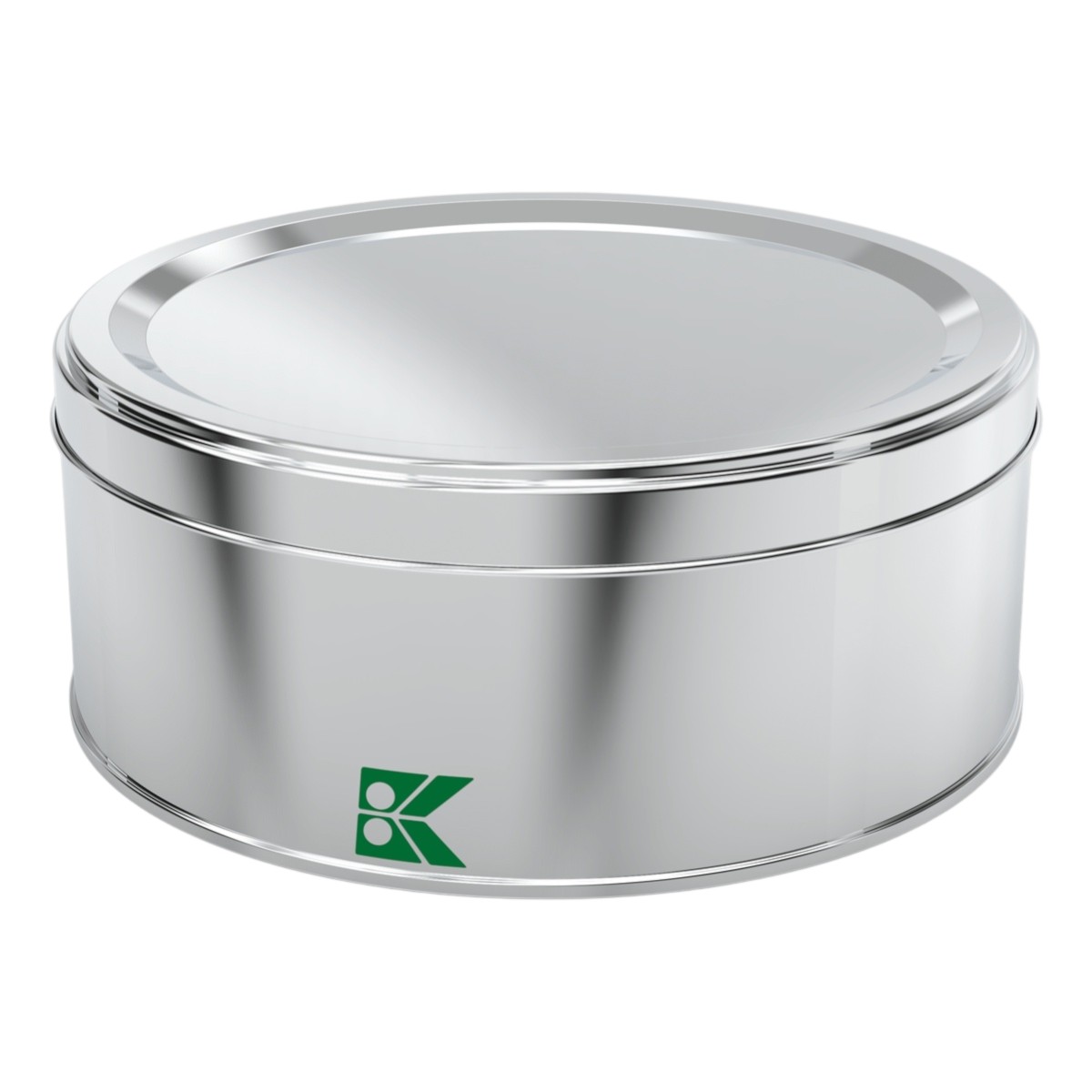 Round Tin Box Cookie Metal Container dia 175 x H58 mm 1 lt  Slip Lid