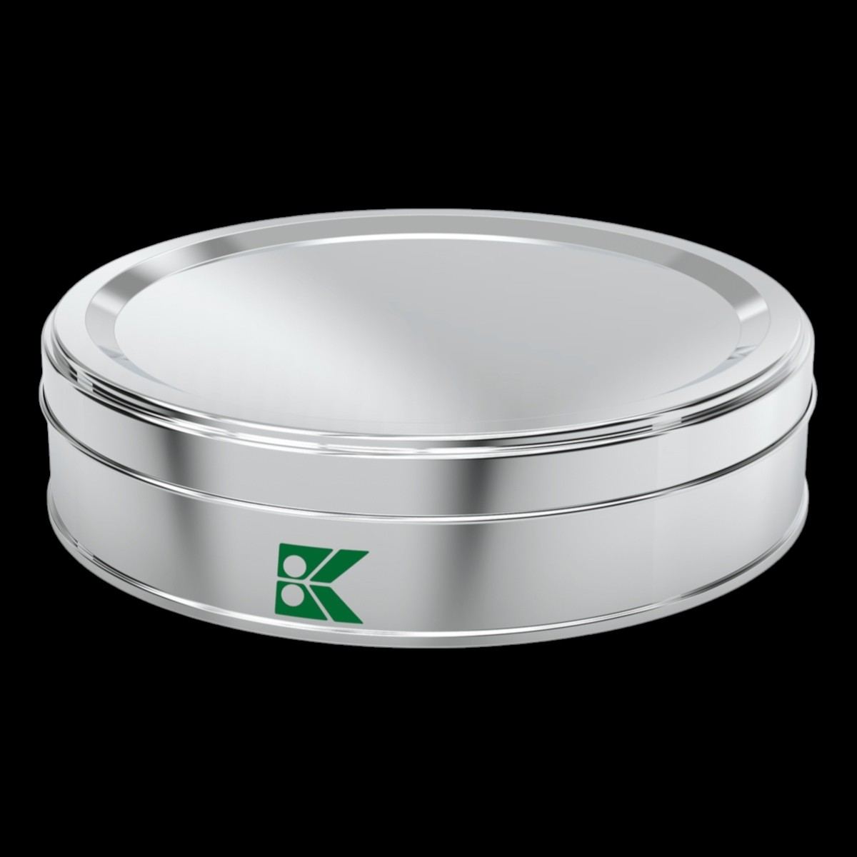 Round Tin Box Cookie Metal Container dia 175 x H38 mm 1 lt  Slip Lid
