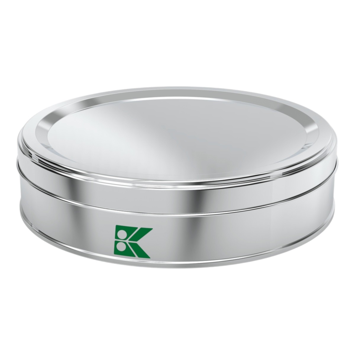 Round Tin Box Cookie Metal Container dia 175 x H38 mm 1 lt  Slip Lid