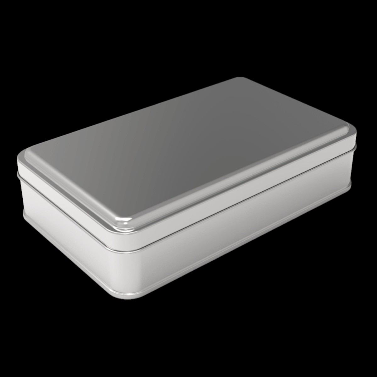 Rectangle Tin Can 1 lt Lokum Chocolate Dragee Box 114 x 188 x 40 mm 1 lt  Slip Lid