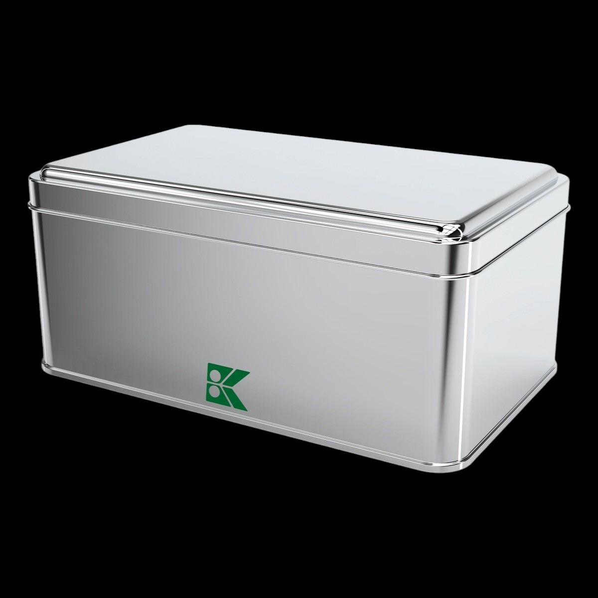 Rectangle Tin Can 1.5 lt Cosmetic Box 114 x 188 x 80 mm 1.50 Lt