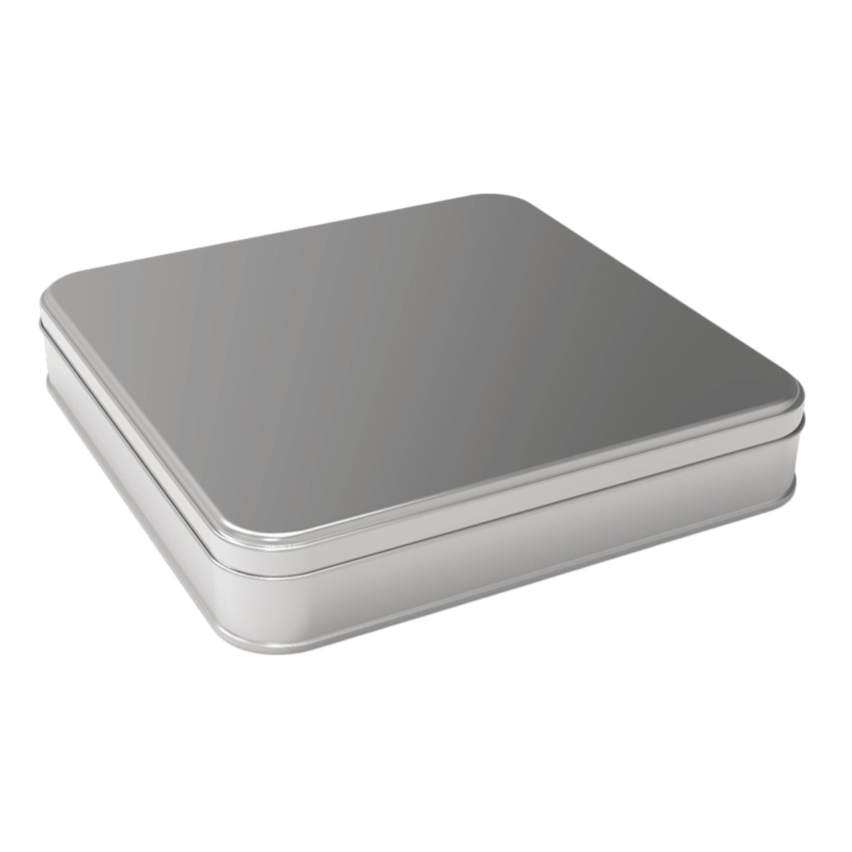 Square Tin Can 2 lt Baklava with Sherbet Desserts Box 215x215x38 mm 2 lt  Slip Lid