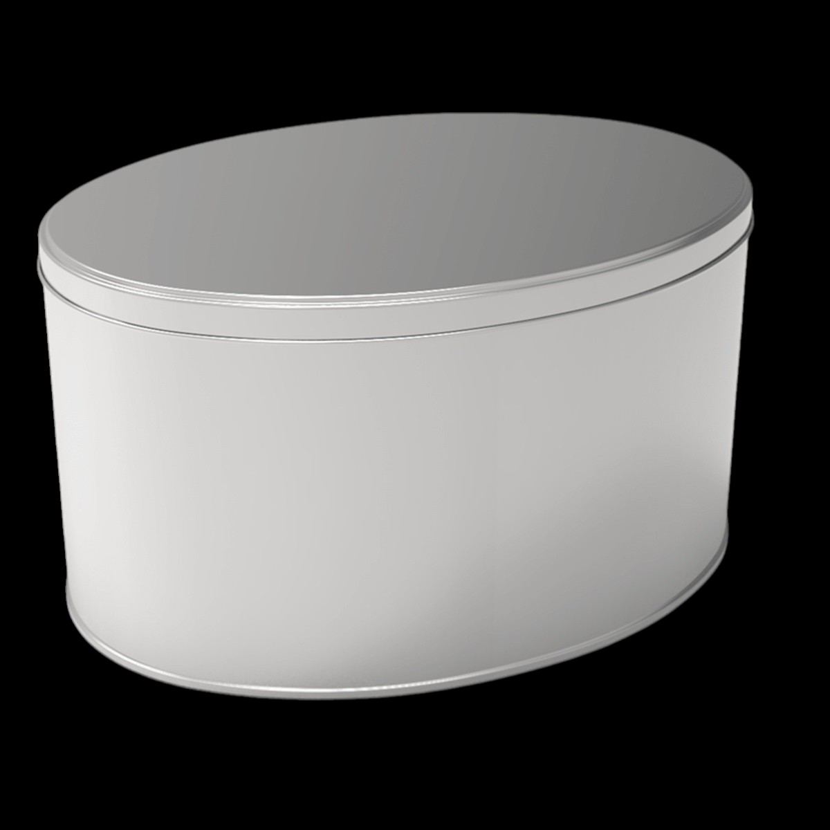 Custom Shape Oval Tin Box  2 lt  Nuts and regional flavors Metal Box 147 x 106 mm x H131 mm 2 lt  Slip Lid