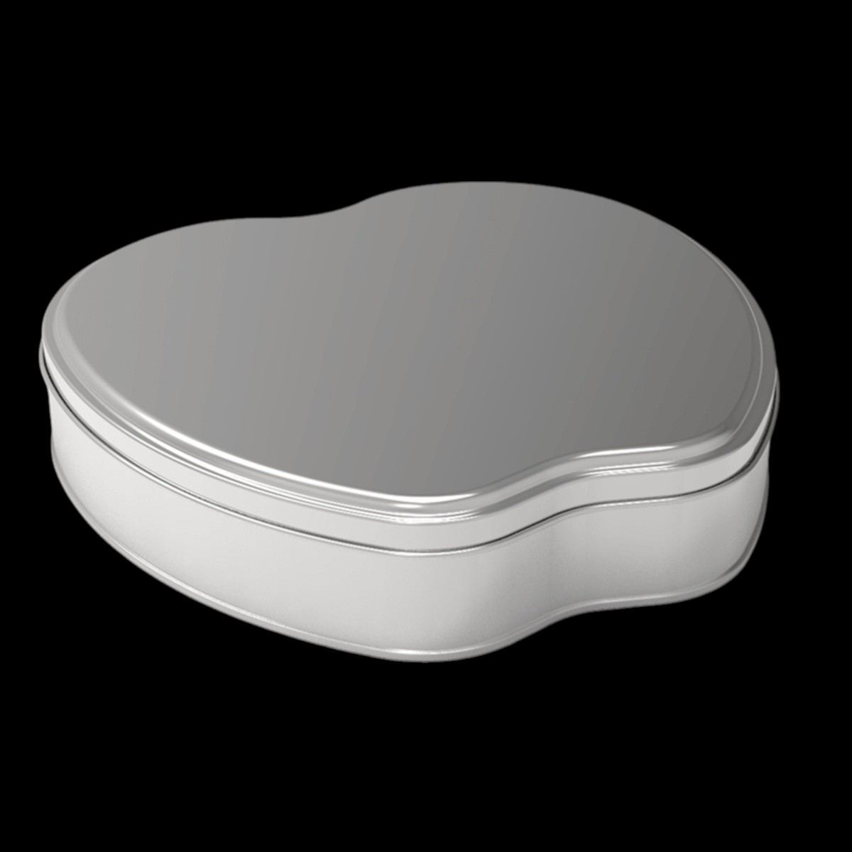 Custom Shape Apple Shaped Metal Box 3 lt Apple Candy Box 260 x 248 mm x H50 mm 3 lt  Slip Lid