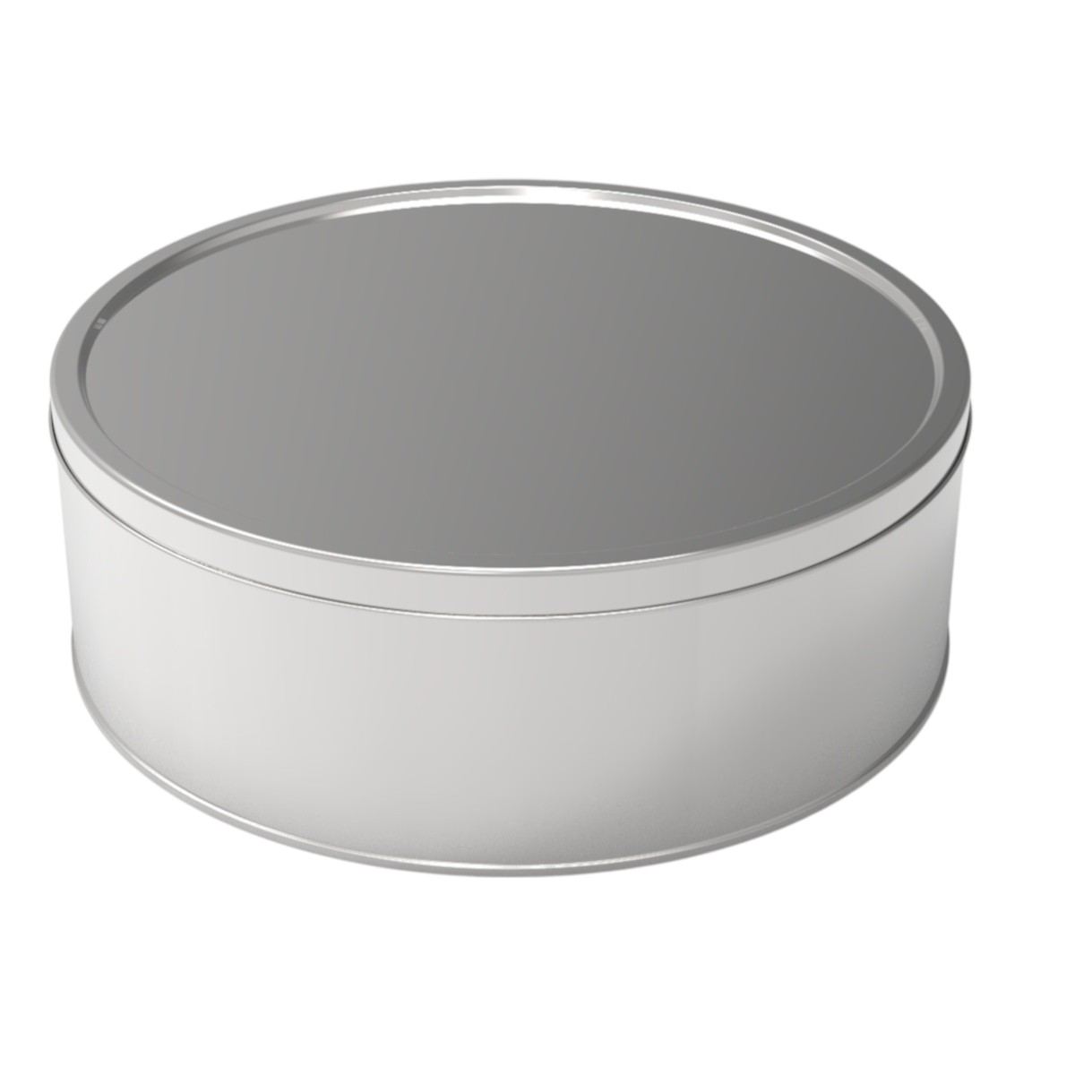 Cylinder Tin Can 3.5 lt Round Candy Box dia 240 x H80 mm 35 lt  Slip Lid