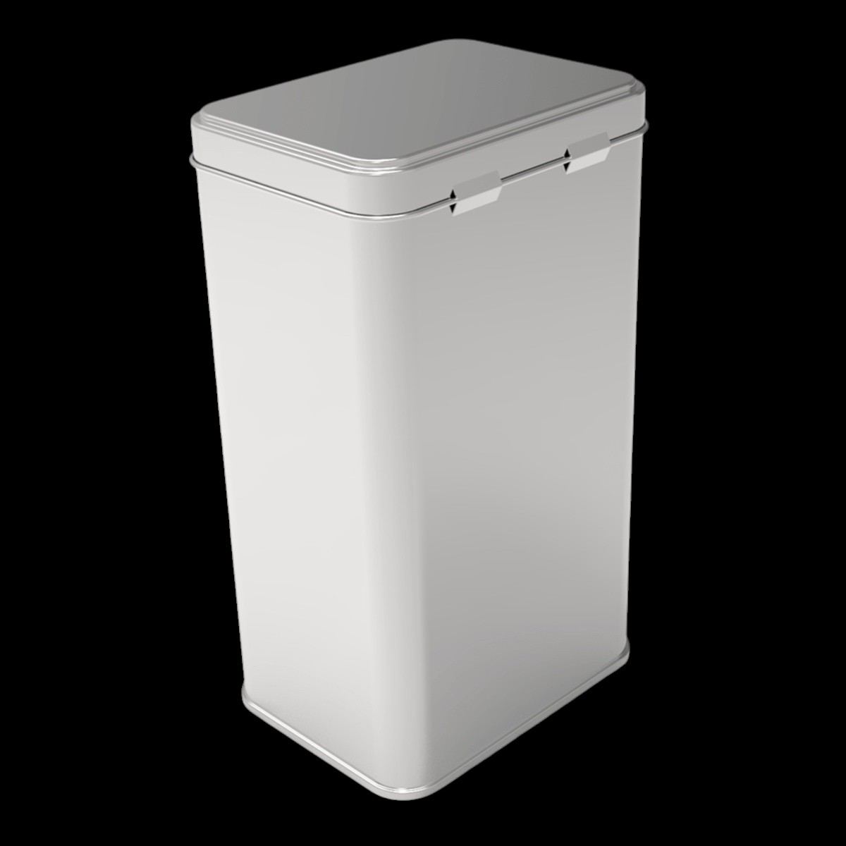 Rectangle Tin Box 1 lt Tea Coffee and Hot Drinks Box 75 x 100 x 169 mm 1 lt  Slip Lid