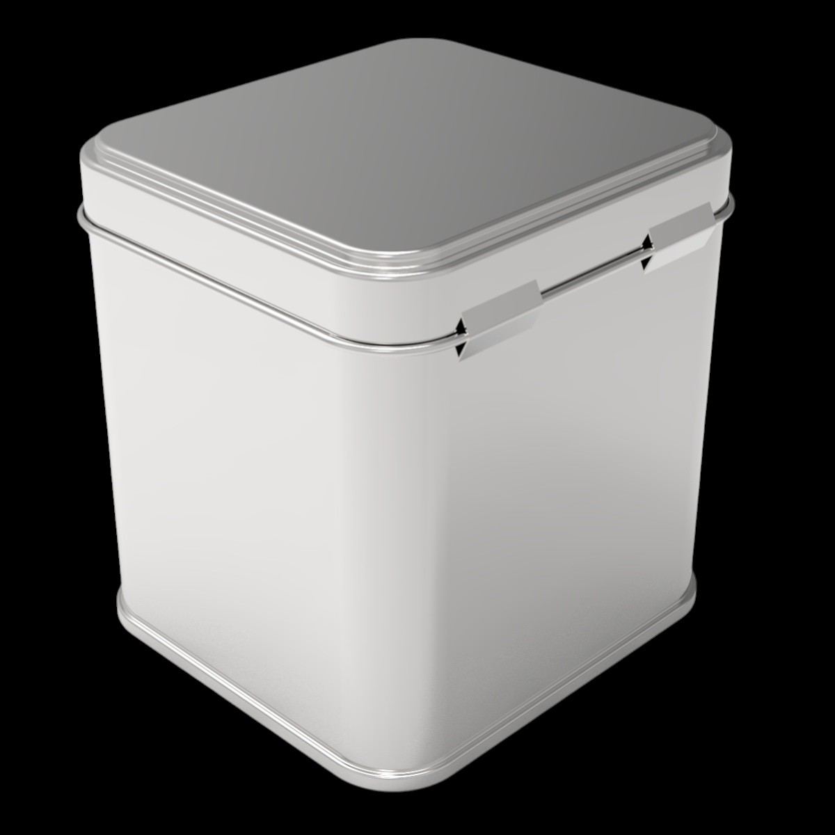 Square Tin Box 500 ml Nuts Regional Flavors Box 75 x 75 x 92 mm 0.5 lt  Slip Lid