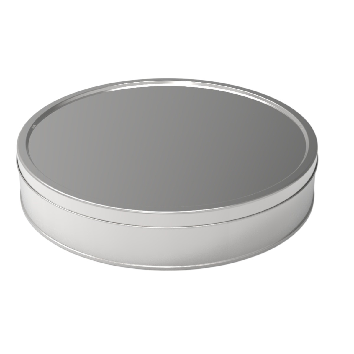 Round Tin Box Cookie Metal Container dia 250 x H60 mm 3 lt  Slip Lid